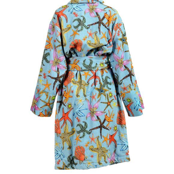 Versace Women's Multi-Color 100% Cotton Belted Bathrobe US L IT 44 - Picture 4 of 5